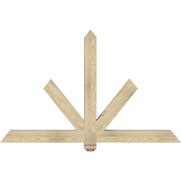 Ekena Millwork Kennewick Rough Sawn Timber Gable Bracket, Douglas Fir, 60"W x 38"H x 4"D x 4"F, 15/12 Pitch GBW060X38X0404KEN00RDF - main